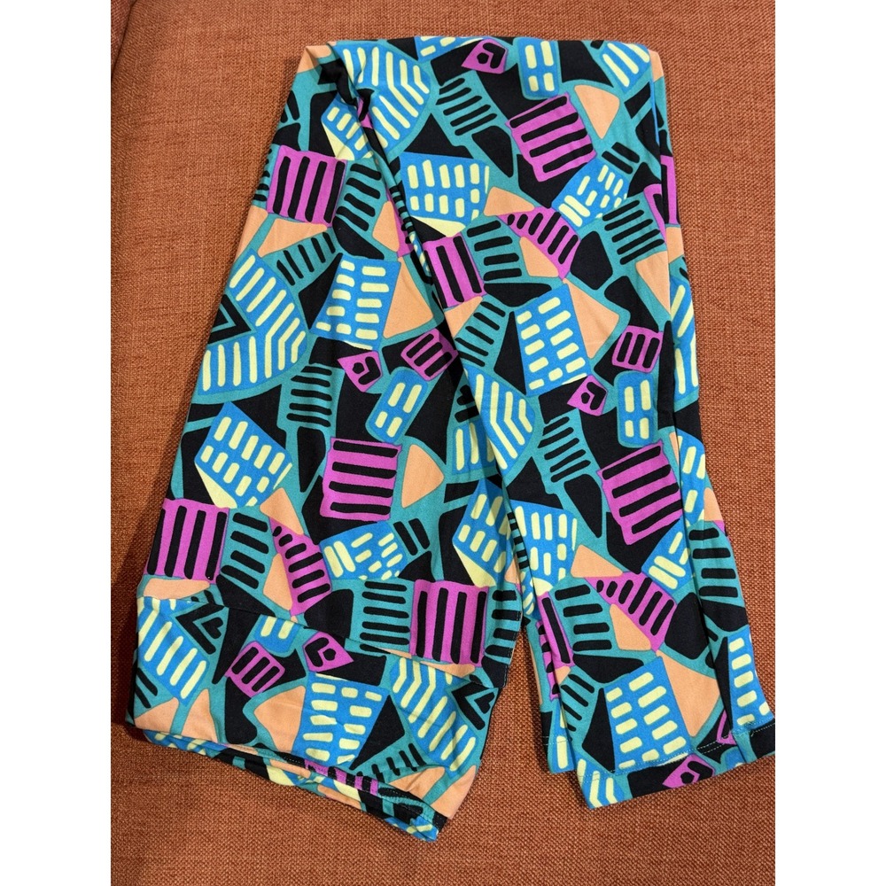 LuLaRoe Leggings Womens Tall &‎ Curvy TC Multicolor NWT Geometric Retro
